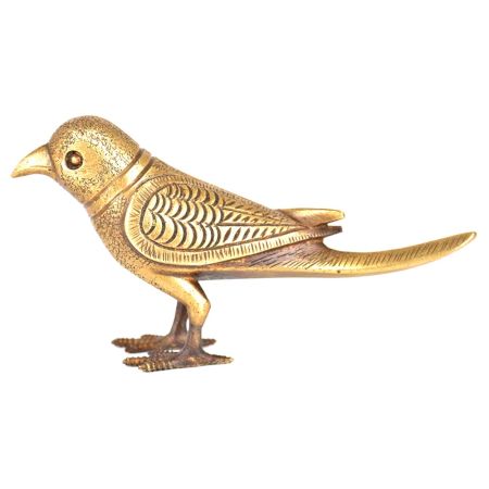Vintage Solid Brass Bird FigurineÂ 