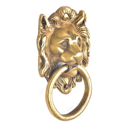 Brass Regal Lion Head Door Knocker