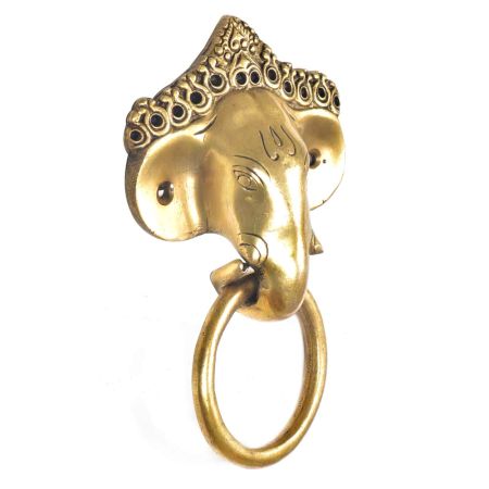 Brass Ganesha Head Door Knocker