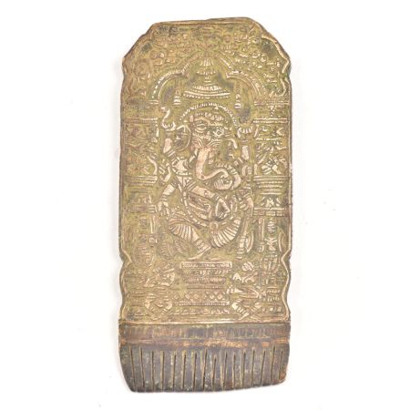 Brass Sculpture Lord ganesha On Small Comb