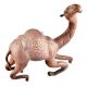 Copper Crouched Leather Camel Figurine
