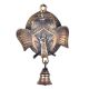 Brass Ganesha Face With Bell Wall Hanging