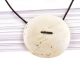 Elegant White Sea Shell Pendant With Black Cord