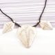Tribal Figure Engraved Sea Shell Pendant With Black Cord