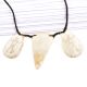 Tribal Style Sea Shell Pendent Necklace With Black Cord