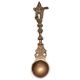 Brass Krishna Finial Puja Holy Water Spoon Birds
