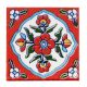 Red Tiny Flower Ceramic Tiles