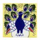 Beautiful Navy Blue Peacock Ceramic Tile