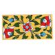 Red Flower With Forest Green Leaf Ceramic Tile