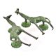 Brass Green Patina Giraffe Door Handle