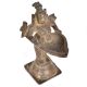 Brass Standing Lady with Birds Statue with Diya