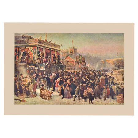 Fair Booths on Admiralty Square, St. Petersburg Poster and Prints