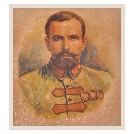 Print Of  Russian Soldier With French Beard and the Medallions on his Uniform