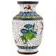 Cloisonne Enamel Vase Decorated with Bird And Crackled Flowers Design