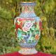 Red Handpainted Cloisonne Vase