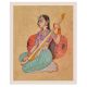 Painting Of  A Rajasthani Lady Playing TamburaÂ 