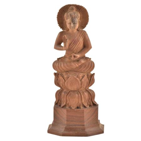 Wood Carved Buddha Statue