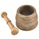 Kitchen Brass Traditional Morter And Pestle