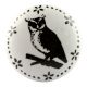 Owl Ceramic Flat Knobs