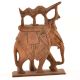 Handcarved Wooden Art Sculpture Maharaja ElephantÂ 