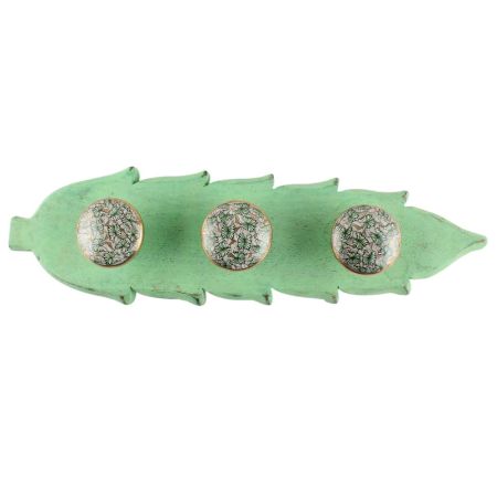 Green Butterfly Swarm Ceramic Wooden Hook Online