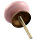 Ceramic Flat Cabinet Knob in Pink Flower