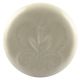 Ceramic Flat Wardrobe Knob in Cream Flower