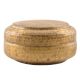 Round Brass Hammered Chapati Box Jewelry Box