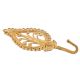 Enrgaved Brass  Leaf Design Hook