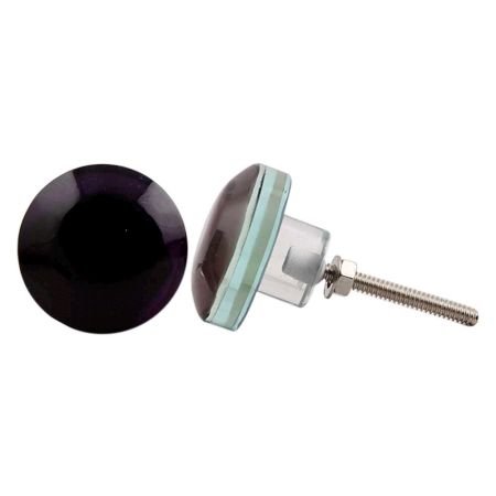 Purple Flat Drawer Glass Knob
