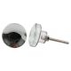 Silver Flat Dresser Glass Knob