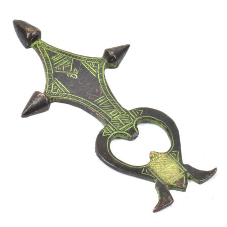 Patina Rich Brass Tribal Symbol Bottle Opener