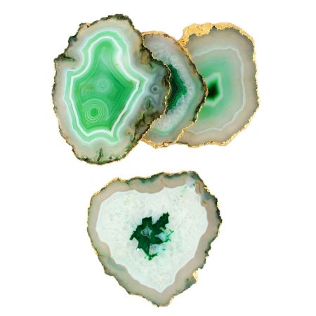 Aqua Green Agate Coasters Online Set of 4 Pieces