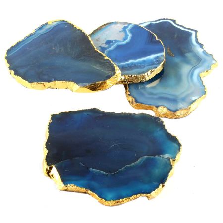 Slate Blue Agate Coasters Online Set of 4 Pieces