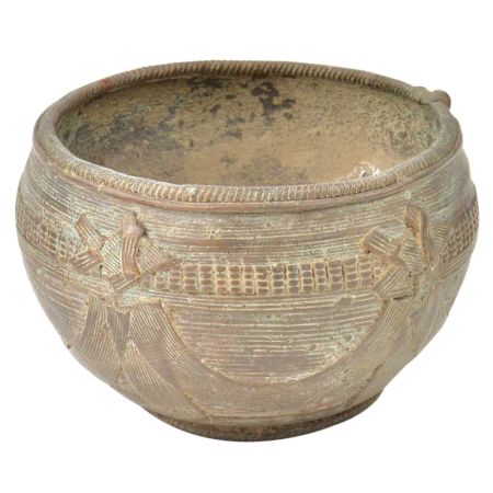 Rustic Style Brass Sacred Religious Offering Bowl