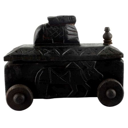 Decorative Nandi Wooden Box Indian Handicraft
