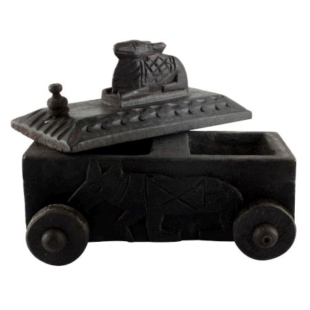 Nandi Wooden Box South Indian Spice Box