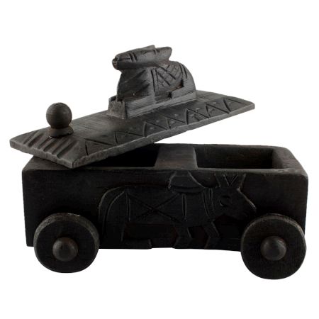 Decorative Nandi Wooden Box Masala Dabba Spice Box