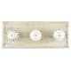 White Etched Ceramic Floral Wooden Hooks