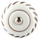 White Etched Ceramic Floral Wine Stopper