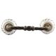 White Etched Ceramic Floral Bridge Handles