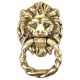 Brass Lion Head Ring Door Knocker 