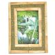 Handmade Wooden and Green Floral Border Photo Frame