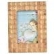 Wooden Raised Diamond Raised Patterns On Rectangular Photo Frame