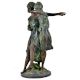 Two Ladies Dancing Brass Figurine 