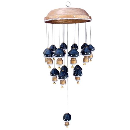 Navy Blue Paper Wind Chime Or Mini Chandelier