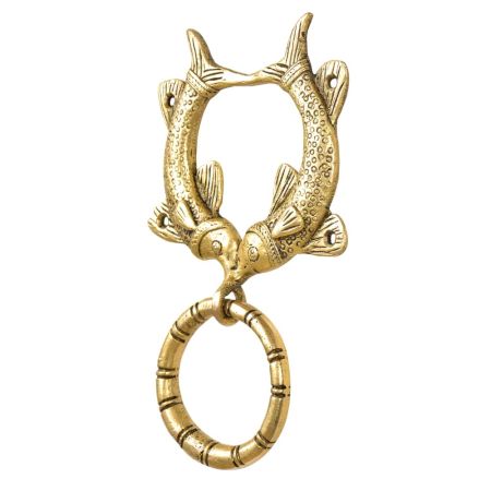 Hand Crafted Double Fish Door Knocker Ring