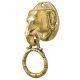 Handmade Engraved Brass Elephant Head Door Knocker With Ring