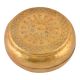 Round Brass Roti Box With Engraved Lid