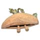 Hand made Bell Two Vintage Wooden Clanger